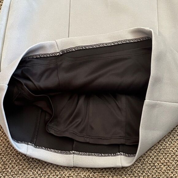 BCBGeneration Cutout Strappy Bodycon Dress Womens Size 4 Mini Shimmer Grey NWT - Picture 7 of 16